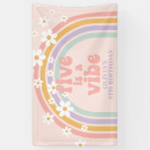 Banderoles Cinq est Vibe Pastel arc-en-ciel 5e anniversaire (Vertical)
