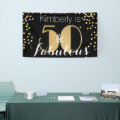 Banderoles Cinquante et fabuleux Gold 50e fête d'anniversaire (Salon professionnel)