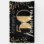 Banderoles Cinquante et fabuleux Gold 50e fête d'anniversaire (Vertical)