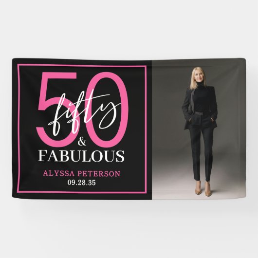 Banderoles Cinquante & Fantastique Script 50e Anniversaire Ph (Horizontal)