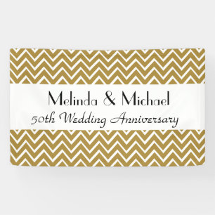 Banderoles cinquantième L'anniversaire de mariage Chevron