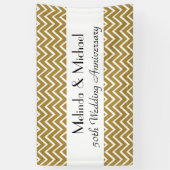 Banderoles cinquantième L'anniversaire de mariage Chevron (Vertical)