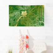 Banderoles Circuit Monogramme Motherboard Electronics Chip Te (En situation)