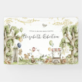 Banderoles Cirque | Accueil du Baby shower forestier de Woodl (Horizontal)
