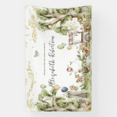 Banderoles Cirque | Accueil du Baby shower forestier de Woodl (Verticale)