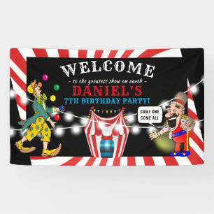Banderoles Cirque divertissant Enfants   Anniversaire du Carn