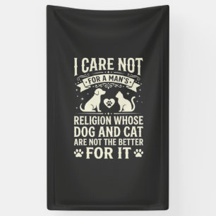 Banderoles Citation de la religion du chien et du chat