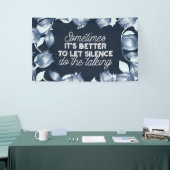 Banderoles Citation de silence éloquente Art pour Décor serei (Salon professionnel)