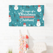 Banderoles Citation des neigeurs de Noël et souvenirs chéris (En situation)