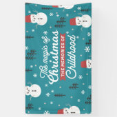 Banderoles Citation des neigeurs de Noël et souvenirs chéris (Vertical)