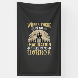 Banderoles Citation d'horreur d'Halloween Château hanté Imagi