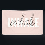 Banderoles Citation moderne Pastel Pink Inhale Exhale<br><div class="desc">Citation moderne Pastel Pink Inhale Exhale</div>