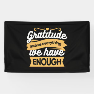 Banderoles Citations de la typographie de la Gratitude inspir