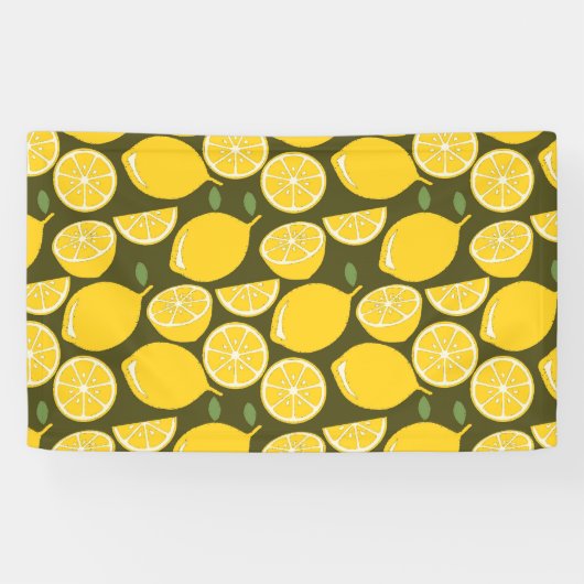 Banderoles Citron Jaune Moderne Amusant mignon (Horizontal)