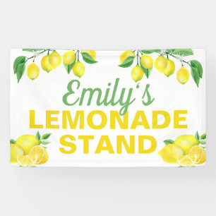 Banderoles Citrons Jaunes Lumineux Stand Lemonade