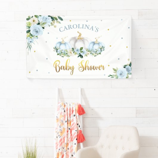 Banderoles Citrouille Baby shower Boy Fall Citrouille Bienven (En situation)