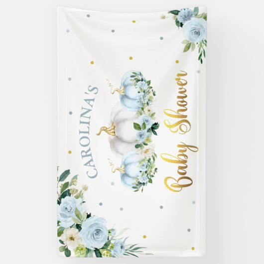 Banderoles Citrouille Baby shower Boy Fall Citrouille Bienven (Vertical)