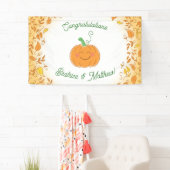 Banderoles Citrouille Baby shower mignon automne (En situation)