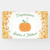 Banderoles Citrouille Baby shower mignon automne (Horizontal)