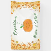 Banderoles Citrouille Baby shower mignon automne (Vertical)