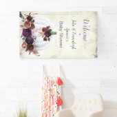 Banderoles Citrouille blanc d'automne Affiche de bienvenue ve (En situation)