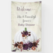 Banderoles Citrouille blanc d'automne Affiche de bienvenue ve (Vertical)