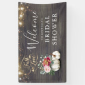 Banderoles Citrouille blanc Rustic Fall Fête des mariées Bien (Vertical)