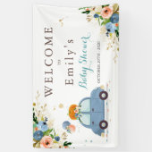 Banderoles Citrouille Blue & Gold par Baby shower (Vertical)