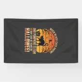 Banderoles Citrouille Chat Noir Halloween Design Vectoriel (Horizontal)