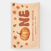 Banderoles Citrouille d'automne 1er anniversaire (Verticale)