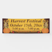 Banderoles Citrouille de récolte et échelles de maïs (Horizontal)