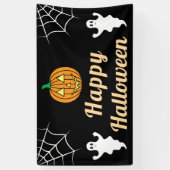 Banderoles Citrouille des Fantômes mignons Spider Web Fun Hal (Vertical)