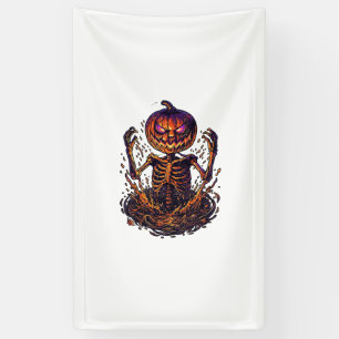 Banderoles Citrouille d'Halloween squelette Portail de Magie