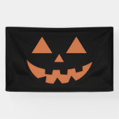 Banderoles Citrouille géante de Halloween avec visage de Jack (Horizontal)