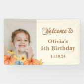 Banderoles Citrouille photo de l'aquarelle de automne (Horizontal)