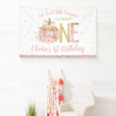 Banderoles Citrouille rose Rose or 1er anniversaire un arrièr (Insitu)