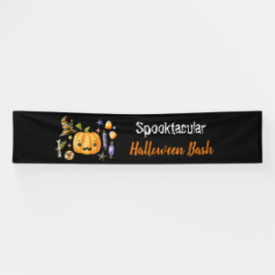 Banderoles Citrouille Spooktacular Halloween Bash Party Noir