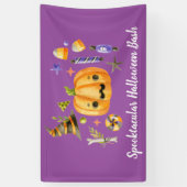 Banderoles Citrouille Spooktacular Halloween Bash Party viole (Vertical)