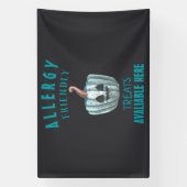 Banderoles Citrouille turquoise Halloween Allergie Traitement (Verticale)