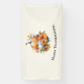 Banderoles Citrouilles d'automne avec fleurs Thanksgiving (Verticale)