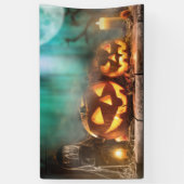 Banderoles Citrouilles d'Halloween et chauves-souris (Vertical)