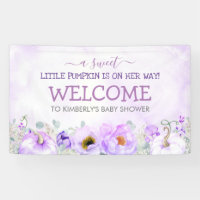 Citrouilles floraux violet Baby shower d'automne B