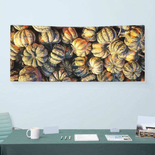 Banderoles Citrouilles rayées en grappe (Salon professionnel)