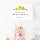 Banderoles Citrus citron Baby shower Floral (En situation)