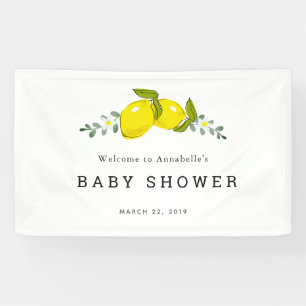 Banderoles Citrus citron Baby shower Floral