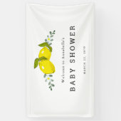 Banderoles Citrus citron Baby shower Floral (Vertical)
