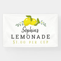 Citrus citron Floral Lemonade Stand Kids Blanc