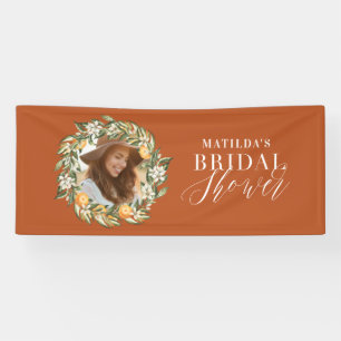 Banderoles Citrus, oranger + fleur de la douche nuptiale chic