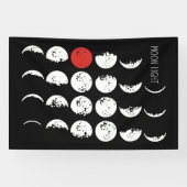 Banderoles clair de lune blanc & rouge (Horizontal)