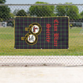 Banderoles Clan Blair Banner Tartan Arrière - plan vertical (En situation)